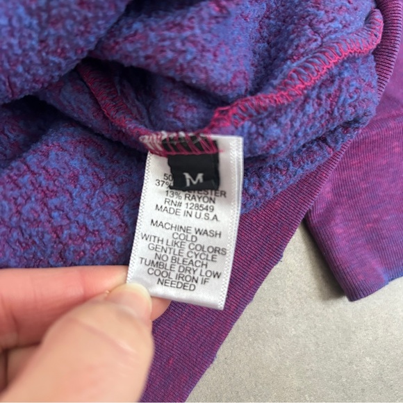 Aviator Nation purple signature rainbow stripe zip hoodie M - Picture 5 of 8